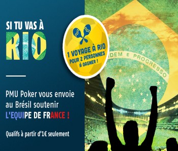 Un voyage pour Rio et le mondial à gagner sur PMU Poker
